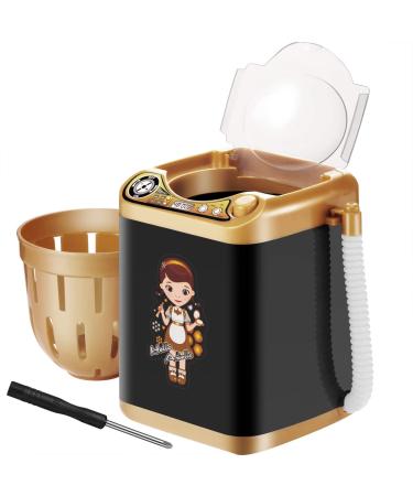 Brush Washing Machine Mini Automatic Makeup Brush Cleaner Black and Golden Makeup Brush Cleaning Machine for Women Girls Makeup Brush Clean (Black and Golden)