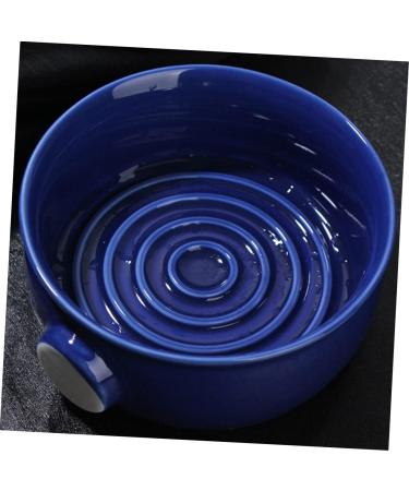Beavorty Antique Shaving Shell - 2 Pack Ceramic Razor Cup for Shaving Brush & Foam - 11.5x11.5cm - Blue - Buy Online on SooperMarket.com