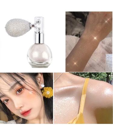 Glitter Spray Body Glitter Highlighter Powder Spray Makeup Pigment Powder with Aroma Glitter Brighten Shimmer Fresh Makeup Powder for Face Body Cosmetic 02 champagne - Buy Online on SooperMarket.com
