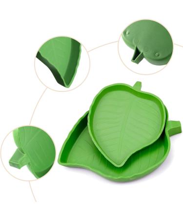 2Pcs Tortoise Water Bowls Reptile Feeding Dish Leaf Shape Reptile Food Water Bowl Feeding and Water Dish Reptile Accessories Tortoise Water Dish Tortoise Cage Accessories - Buy Online on SooperMarket.com
