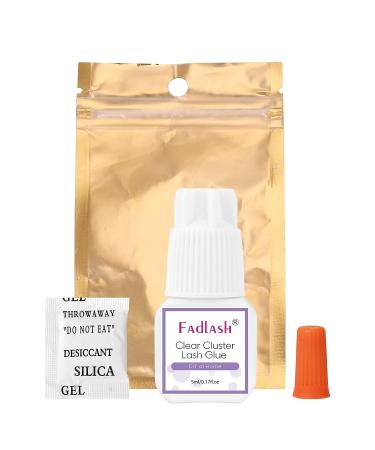 Cluster Lash Glue Clear | 7-15 Days Retention | Fast-Drying | Waterproof | DIY Lash Extension Glue | 5ml - Buy Online on SooperMarket.com