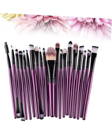 Angoily 20pc Makeup Purple Kit Make-up Tube Shadow Black Eye Toiletry Brush Tool Cosmetic Making Rod - Buy Online on SooperMarket.com