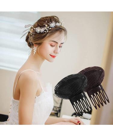 U-K 1pc Puff Hair Head Cushion Invisible Bump Up Volume Hair Base Fluffy Self Insert Hair Pad Sponge Clip Great for Women & Girls Nice and Professional - Buy Online on SooperMarket.com