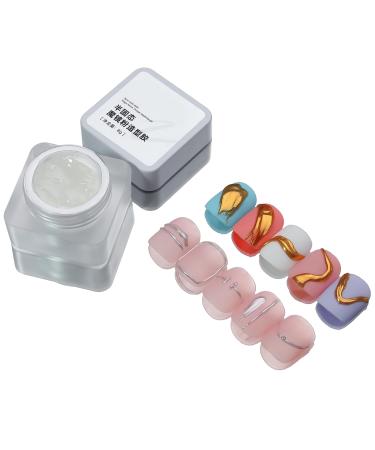 Semi Solid Nail Model Gel Tranparent Gel Polish Decoration Powder Carving Glues Jelly Manicure Tools Polish