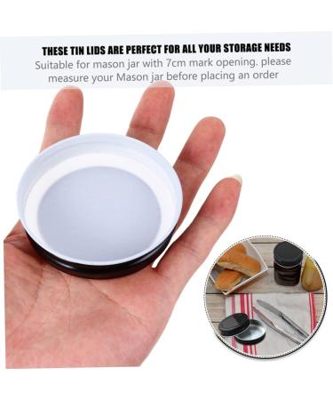 IMIKEYA 48 Pcs Mason Jar Lids Seal Tinplate Metal 7x7x1.5cmx3pcs Blackx3pcs - Buy Online on SooperMarket.com