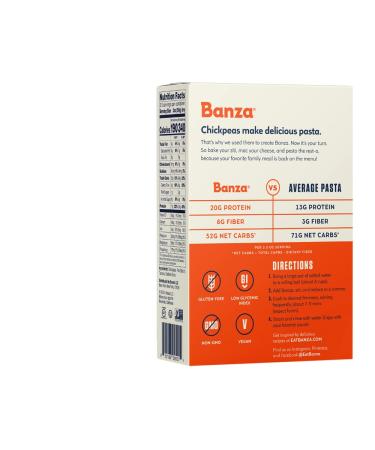 Banza Chickpea Rotini Pasta - 5 Bags (2.5 lbs) - Gluten-Free, High Protein Pasta - Buy Online on SooperMarket.com