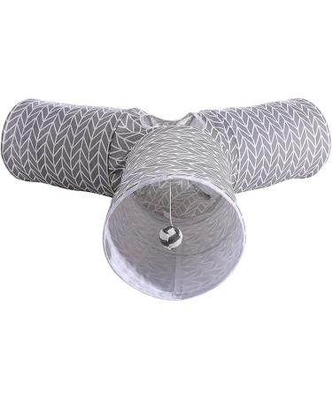 Collapsible Cat Tunnel Toy - 3-Way Play Fun for Cats, Rabbits, Kittens - Gray Arrow Design - Buy Online on SooperMarket.com