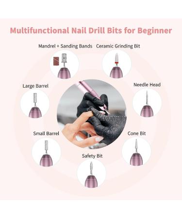 MEGACHIC 35000RPM Cordless Electric Nail Drill for Professional Manicure Pedicure - Rechargeable Efile with Drill Bits & Sanding Bands - Ideal for Acrylic Gel Nails at Home & Salon - Buy Online on SooperMarket.com