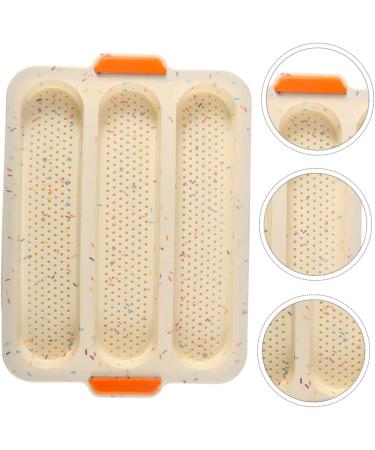 HOMSFOU 2 Pcs 3 Bread Silicone Mold Bread Pan Forms Silicone Bread Baking Trays Silicone Baking Mold Silicone Molds Loaf Pan Bread Baking Tin White Silica Gel Cake Second Generation Toast 34.5x24cmx2pcs Whitex2pcs - Buy Online on SooperMarket.com