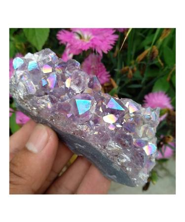 Amethyst Rough Stone for 180g Gold Titanium Purple Rainbow Amethyst Bismuth Crystal Cluster Brazil HOMEZHOU