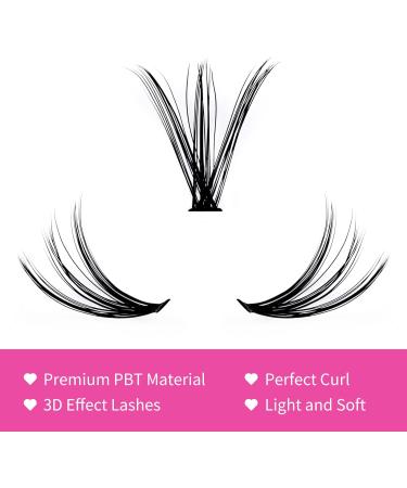 200Pcs Individual Cluster Lashes Extensions Mixed Trays 30D/40D 0.07 D Curl 8-16mm | DIY Eyelash Extensions at Home - Buy Online on SooperMarket.com