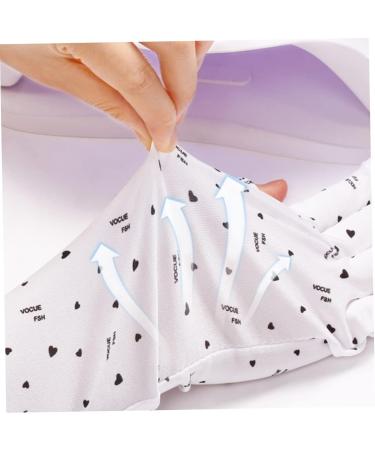 Moisturizing Gloves UPF 50+ Manicure Gloves UV Protection Gloves Gel Manicure Lamp Manicure Fingerless Gloves Manicure Dryer Length 11.5X40cm - Buy Online on SooperMarket.com