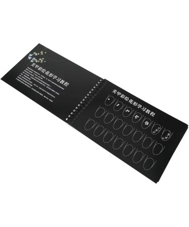 Nail Art Practice Book Simple & Easy to Use Cost-saving. Suitable for Beginners Multiple Nail Types. Nail Art Training Tool for Manicure Novel Practice (painted flowers) - Buy Online on SooperMarket.com