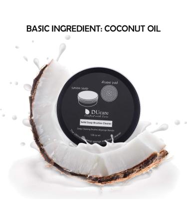 Ducare Makeup Brush Clean Set - Solid Soap Cleanser for Blenders and Brushes | Coconut Oil Formula | Travel-Friendly | Daily Cosmetic Tool Cleaner - Buy Online on SooperMarket.com