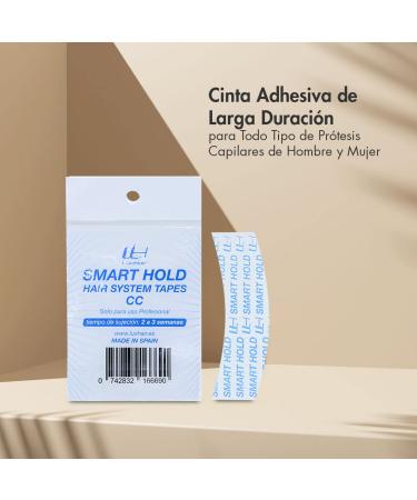 Adhesive Tape for Wigs and Hair Prosthetics - Smart Hold: Flexible and Gentle Adhesive Tape - Strong Adhesive Power - Resilient and Extra Strong Hold up to 4 Weeks - Curved CC Shape - LuxHair - Buy Online on SooperMarket.com