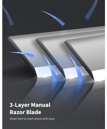 YINKE Manual 3 Razor Replacement Blades and Nose Hair Trimmer Heads - Compatible with O Blade QP2520 QP2630 QP2724 QP2734 QP2834, O Blade 360 & OBlade Pro Electric Shaver - 3+1Pcs - Buy Online on SooperMarket.com