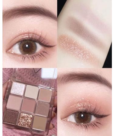 Lovelycat 9 Colors Glitter Eyeshadow Makeup Palette Matte High Pigmented Colorful Creamy Texture Eye Shadow Powder Natural Waterproof Long Lasting Eyeshadow Powder Cosmetics (purple) - Buy Online on SooperMarket.com