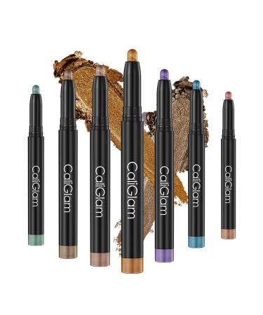 Reddhoon 8 Colors Metallic Eyeshadow Stick Shimmer Matte Eyeshadow Cream Eyeshadow Stick Waterproof and Long Lasting Highly Pigmented Cream Eyeshadow Pen Crayon