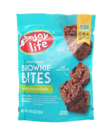 Enjoy Life Foods Chocolate Brownie Bites Mint Chocolate 4.76 oz (135 g)