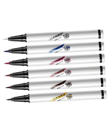 NOLITOY 6pcs Eyeliner Pencil White Eye Liner Pencils Eye Makeup Liquid Eyeliner No Smudge Miss Abs