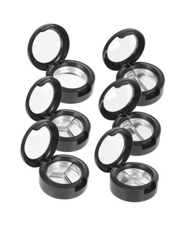 NOLITOY 6pcs Eye Shadow Box Lip Balm Containers Female Empty Eyeshadow Cases Blush Travel Sample Box medium Black