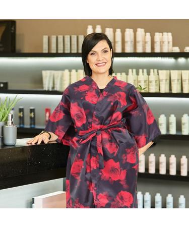 PACKOVE 2pcs Salon Client Gown Robes Cape Hairdressing Gown Smock Salon Barber Gown Kimono Style for Hair Cutting Hair Coloring Spa - Buy Online on SooperMarket.com