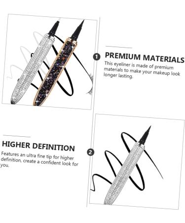 HAPINARY 2pcs Diamond Eyeliner Precise Eyeliner Self Stamp Lash Gold Eyeliner Cosmetic Pens Rose Gold Plated 1 count (Pack of 1) Black - Buy Online on SooperMarket.com