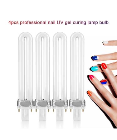 Buy 4pcs Manicure UV Nail Lamp Bulbs - 9W Gel Curing Light for Perfect Nail Polish Drying | International Shipping Available - Buy Online on SooperMarket.com