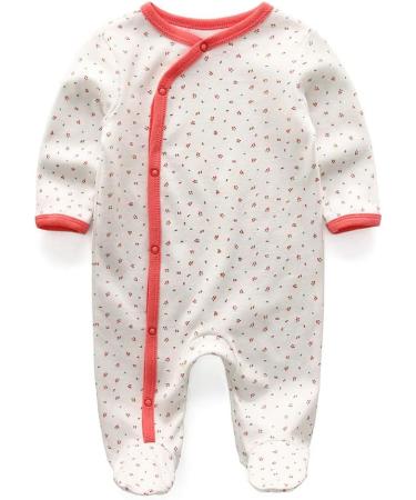 MAMIMAKA Baby Newborn Cotton Footed Pajamas 9-12 Months - Color8 - Buy Online on SooperMarket.com