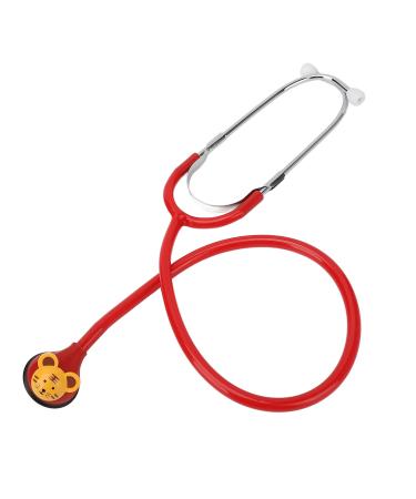 Kids Pediatric Clinician Stethoscope with Cartoon Animals Pattern Accurate Sound Amplification Soft and Comfortable Earplugs Adjustable Earpiece 5 Animal Shaped Heads Included