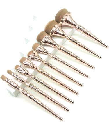 Evvmnaks 9 Pieces Gold Oval Makeup Brushes Set Trace Makeup Brushes Set Eyeshadow Brushes - Buy Online on SooperMarket.com