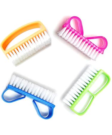 Nail Clean Brush (3 Pcs) Double Sided Finger Brush Cleaning Scrubbing Brushes Durable Strong Bristles Ergonomic Handle Ideal For Cleaning Fingernails and Toenails (4 Pcs)