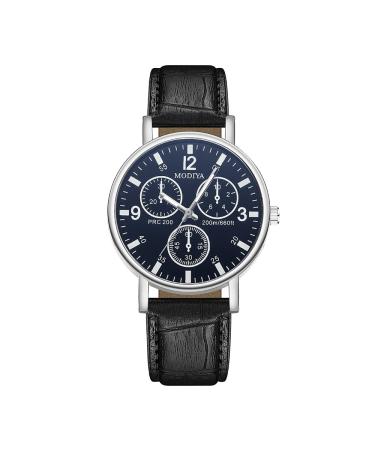 SXCDD Retro Fashion Casual Cool Black Belt Watch Creative Gift Watch Black