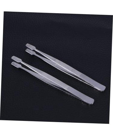 OSALADI Tweezers Stamp Tweezer Stainless Steel Tweezer Stamp Picking Tweezer Beauty Tools Lash Tweezer Pliers Tool Nipper Grafting Lash Supplies Tweezer for Stamp Portable Seal Collector 11CM Silver - Buy Online on SooperMarket.com
