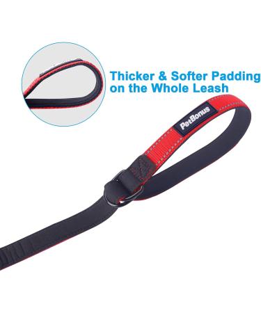 Buy Petbonus Short Dog Leash Reflective Adjustable Padded Handle Safety Bracelet for Roller Leash & Strollers Red - Buy Online on SooperMarket.com