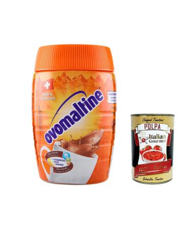6 x Ovomaltine soluble preparation for drinks based on barley malt and cocoa with vitamins and minerals 400 g + Italian Gourmet polpa 400 g