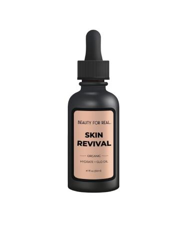 Beauty for Real Skin Revival Hydrate + Glo Oil - Luxury Face Oil - Reduces the Appearance of Fine Lines & Wrinkles - Hydrates Soothes & Restores Skin s Glow - With Essential Oils - 1 fl oz