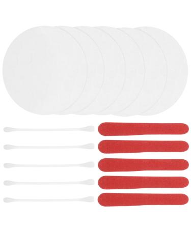 20 Facial Makeup Pads Face Cleaner Pads Makeup Remover Pads Supple Face Pads Practical Face Pads Cotton Swabs Ear Cleaning Swabs Nail Files for Natural Nails Face Cleaning Swabs