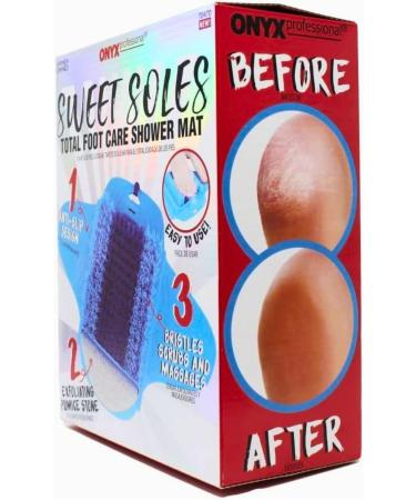 Pumice Stone Foot Scrubber Shower Mat - Anti-Slip Design for Foot Care | Exfoliate Dead Skin & Calluses for Baby Soft Feet - Onyx Professional - Buy Online on SooperMarket.com