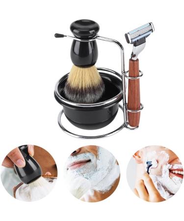 Premium 4-Piece Stainless Steel Manual Razor Gift Set - Perfect for Men Husband Father & Brother | Robust Stand Holder & Wet Shaving Essentials - Buy Online on SooperMarket.com