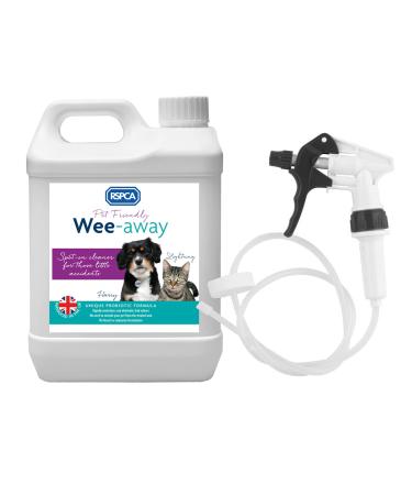 RSPCA 2.5L Pet Stain and Odour Remover Wee Away + Long Hose Trigger | Pet Friendly | Probiotic Cleaning - Discourage From Repeat Marking