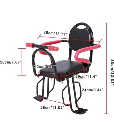TWSOUL Child Bike Seat - Rear Mounted with Non-Slip Armrests/Pedals, Seat Belt - Holds Up to 100lbs - Buy Online on SooperMarket.com