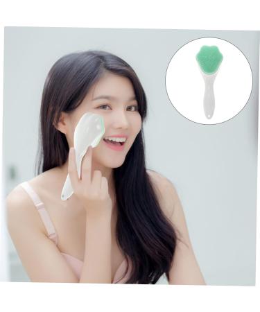 Mikinona Silicone Face Brush Handheld Face Brush Pore Cleaner Silicone Face Scrubber Handle Face Brush Cleansing Brush Face Brush Cleansing Silicone Brush Manual Silica Gel Blackhead Brush 15.3x5.2cm Green - Buy Online on SooperMarket.com