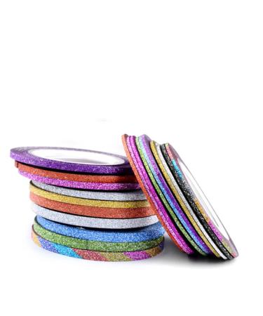 Beavorty 90 Pcs Adhesive Line Sticker Washi Tape Dispenser Nail Decor Nail Tape Strip Adhesive Epoxy Nail Art Stickers Nail Strip Tape Gold Powder Gold and Silver Thread Optional - Buy Online on SooperMarket.com