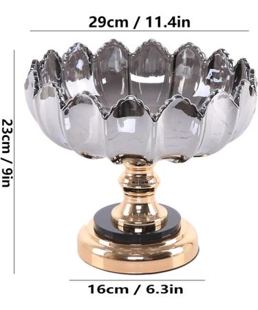 Fruit Basket Bowl Round Glass Fruit Bowl Chinese Retro Creative Candy Bowl Home Living Room Kitchen Desktop Decoration Fruit Plate Fruit Dish Fruit Bowls - Buy Online on SooperMarket.com