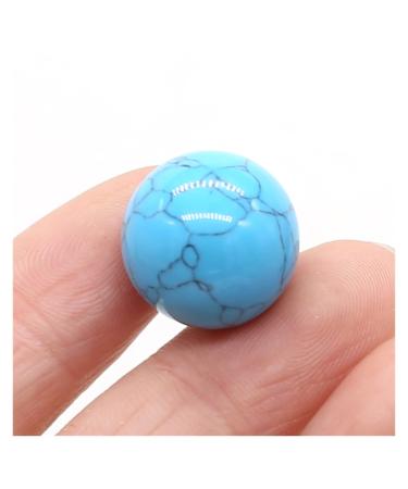 Natural Crystal Rough 16mm Round Natural Crystal Quartz Transfer Ball Polished Gemstone Beads Specimen DIY Jewelry Home Natural Stone (Color : Blue Turquoise Size : 1PC)