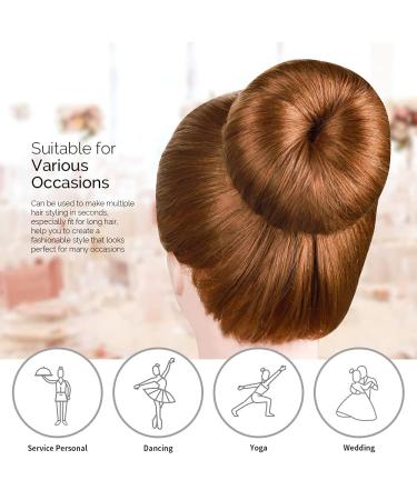Bouttarro Invisible Hair Nets & U Shaped Pins Set - 50 Mesh Elastic Edge Hair Nets & 40 U Shaped Pins for Ballet Buns, Donut Bun Maker Wig - Light Brown - Buy Online on SooperMarket.com
