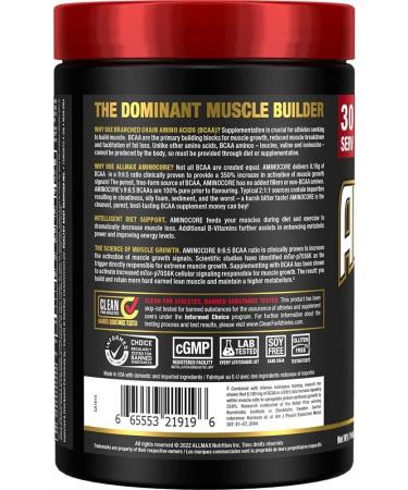 ALLMAX Nutrition - Aminocore BCAA - 8g BCAAs - 100% Pure Branch Chained Amino Acids - Gluten Free - Pineapple Mango - 315 Gram Pineapple Mango 315 g (Pack of 1) 8g Bcaas - Buy Online on SooperMarket.com