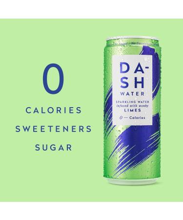 Dash Water Lime - 12 x Lime Flavoured Sparkling Spring Water - NO Sugar NO Sweetener NO Calories - Infused with Wonky Fruit (12 x 330ml cans) Lime 330 ml (Pack of 12) - Buy Online on SooperMarket.com