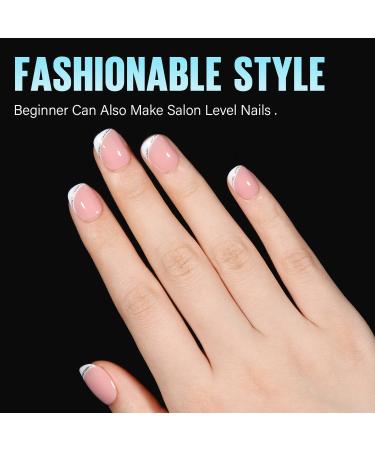 TOMICCA Extra Short Oval Nail Tips - Clear French Acrylic False Nails (240 Pcs) - Buy Online on SooperMarket.com